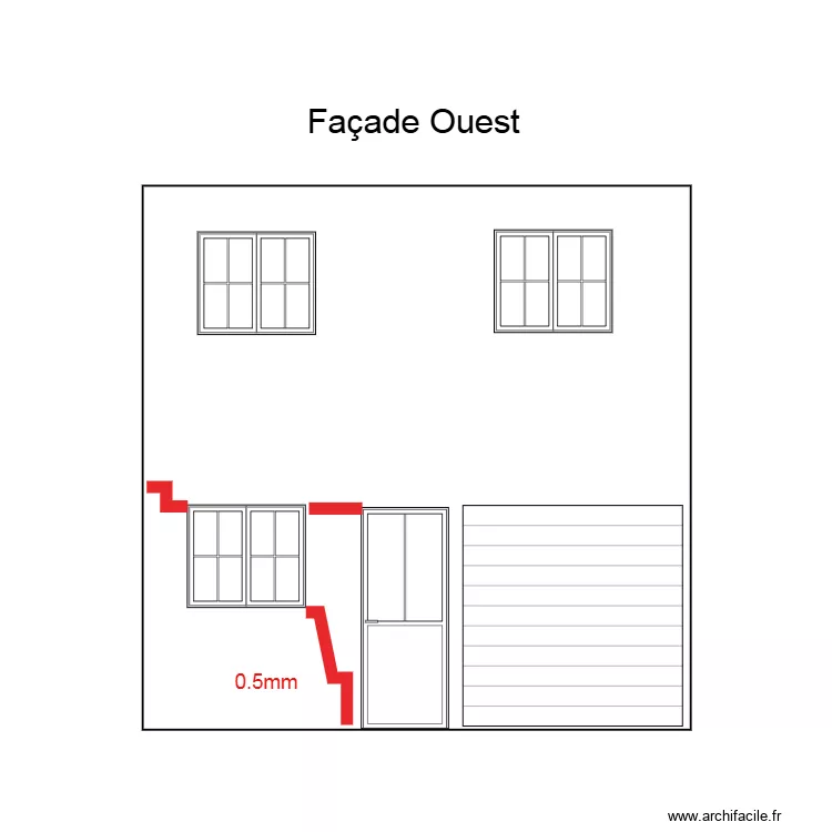 couturier ouest. Plan de 