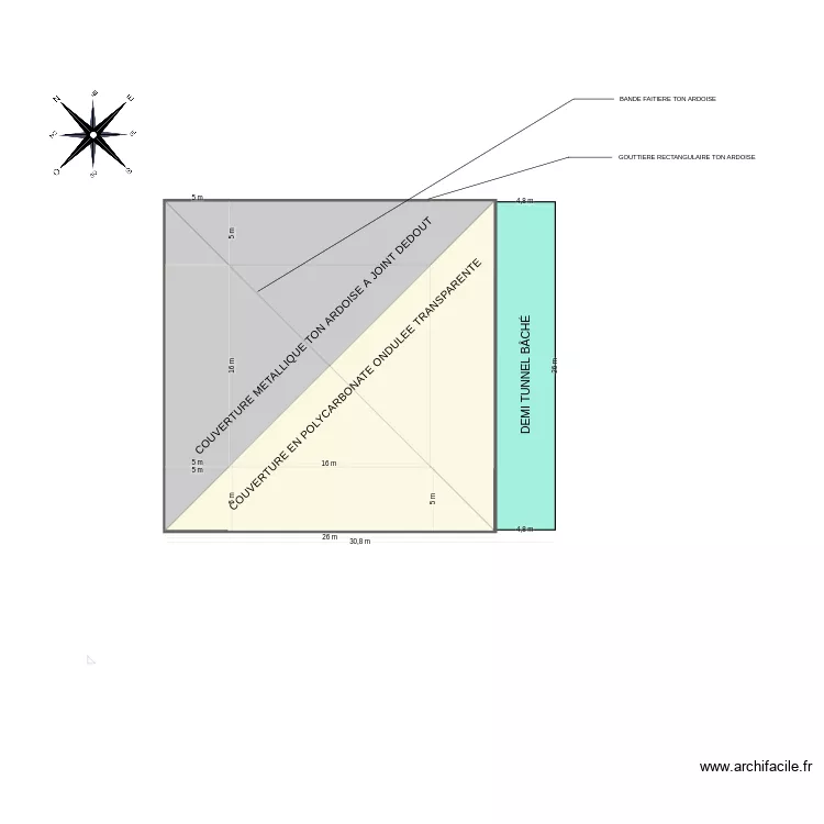 PLAN DE TOITURE. Plan de PLAN DE TOITURE. Plan de