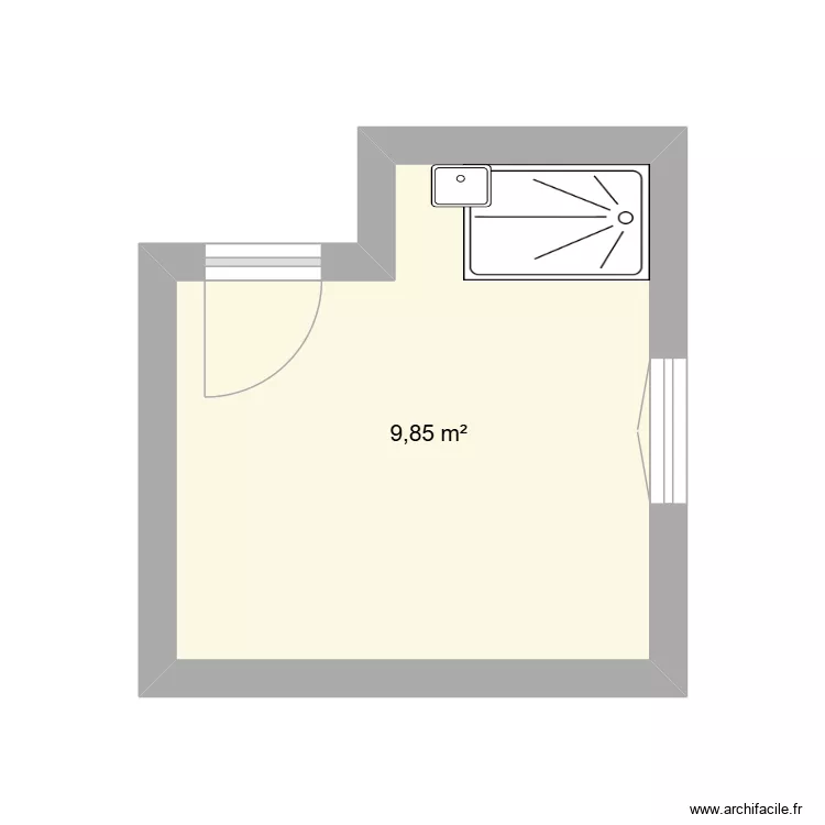 LANCENOT DOUCHE ETAGE. Plan de 1  et 10 m²