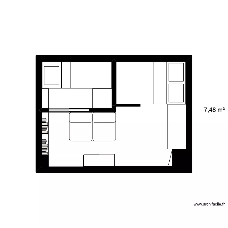 Chalet 4x3 famille. Plan de 2 et 10 m² Chalet 4x3 famille. Plan de 2 et 10 m²