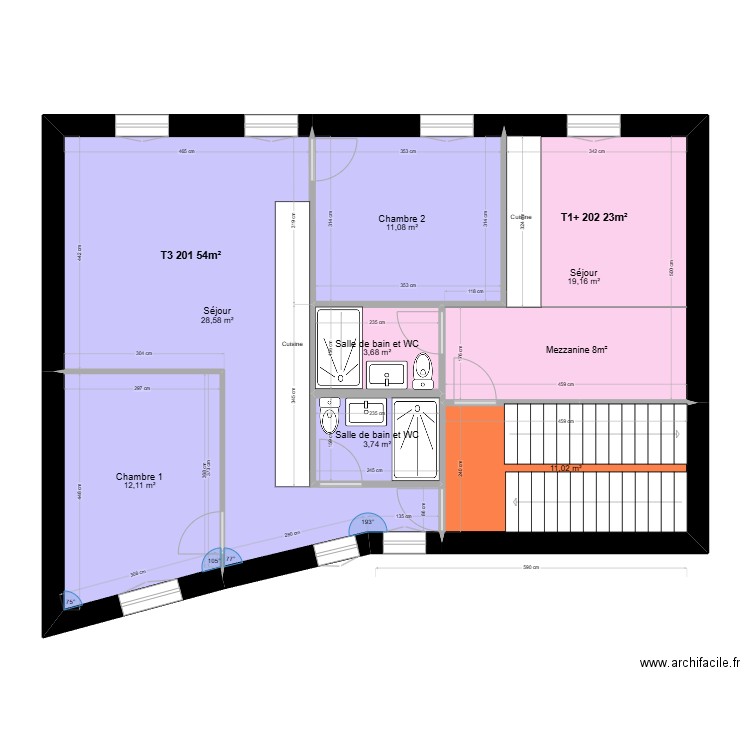 Liberté étage 2 V2. Plan de 0 pièce et 0 m2