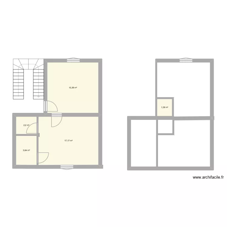 maison lacroix 2. Plan de 5  et 40 m²