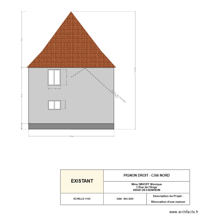 IMHOFF FACE NORD Après Travaux. Plan de 0 pièce et 0 m2