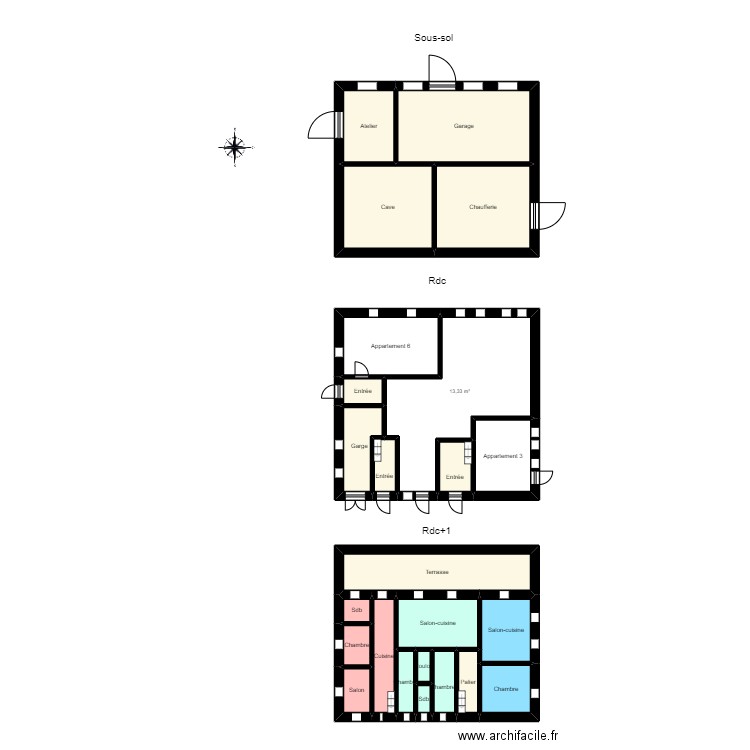 DINTZER MARCELINE. Plan de 24 pièces et 77 m2