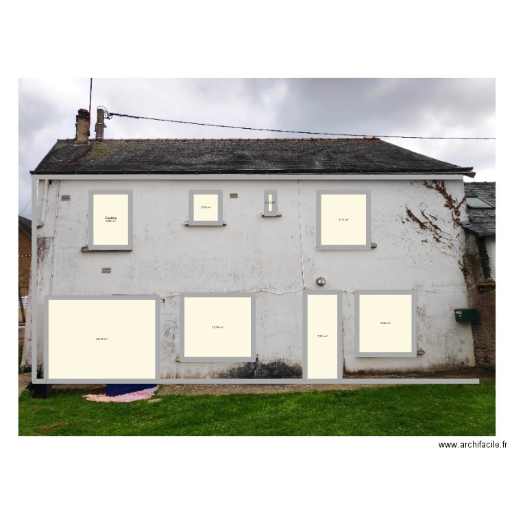 fac jar 1. Plan de 8 pièces et 70 m2
