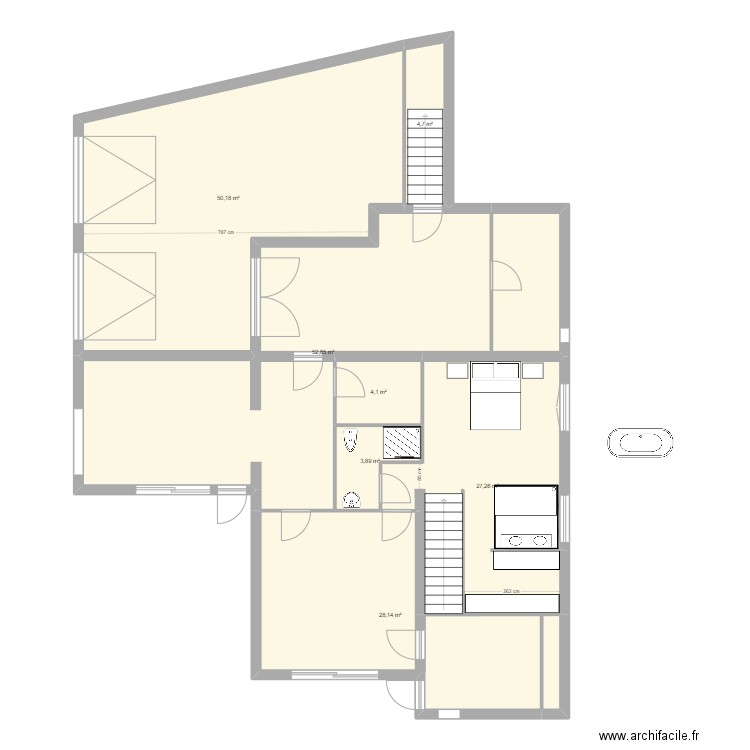 ARLETTE RDC projet. Plan de 7 pièces et 171 m2