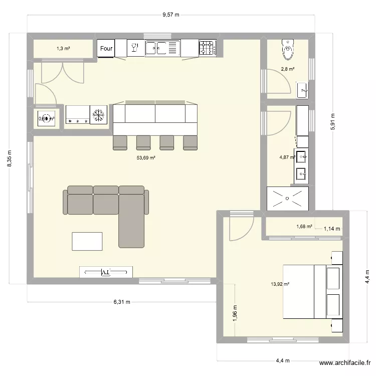 Perso6. Plan de 7 et 79 m² Perso6. Plan de 7 et 79 m²
