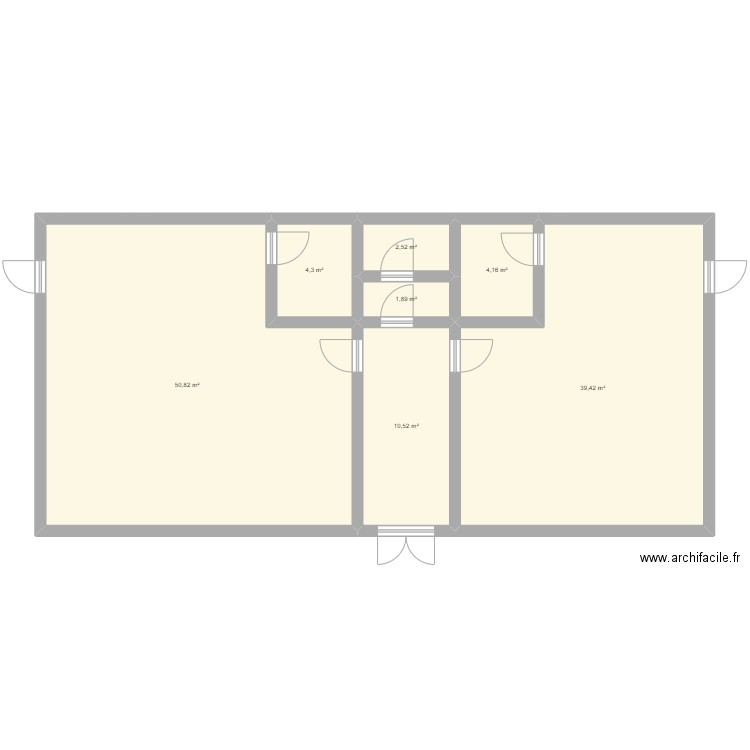 Pavillon 1 - Salles de formation. Plan de 7 pièces et 114 m2