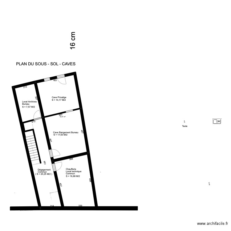 BORELLI 1. Plan de 1 pièce et 33 m2
