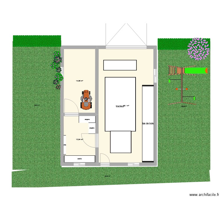 garage tracteur 2. Plan de 0 pièce et 0 m2