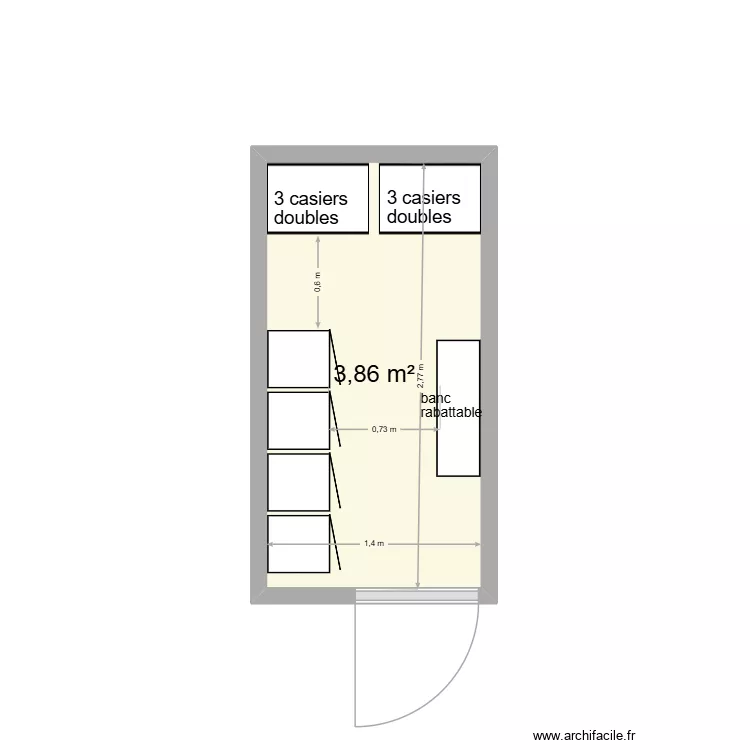 plan vestiaire féminin aménagement. Plan de 1 et 4 m² plan vestiaire féminin aménagement. Plan de 1 et 4 m²