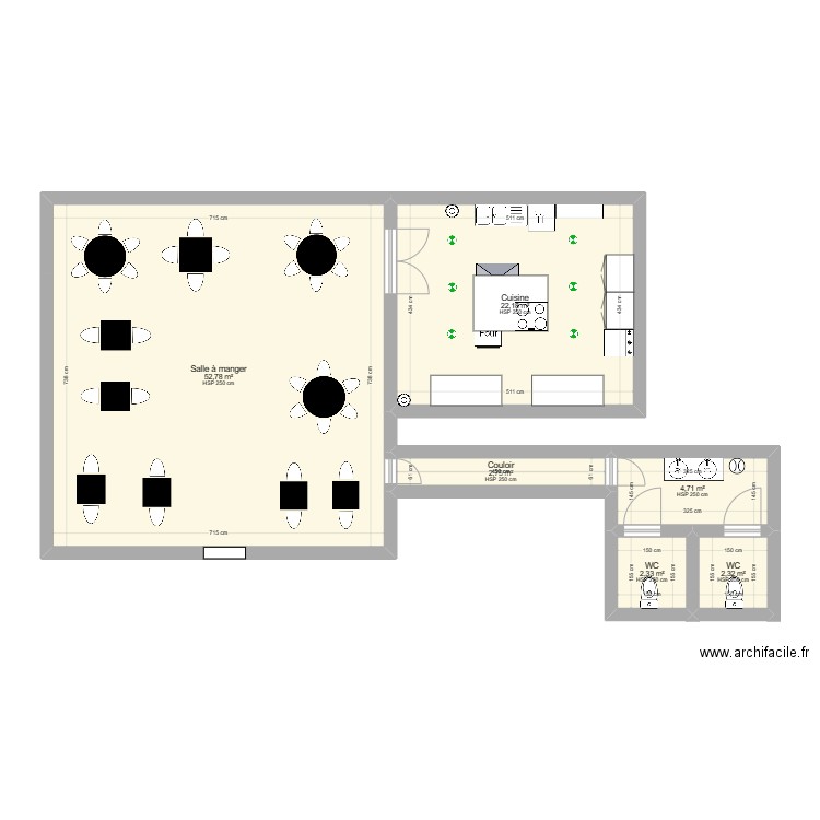 Cuisine . Plan de 0 pièce et 0 m2
