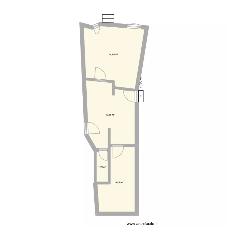 plan Ludivine. Plan de 4 Pièces et 40 m²