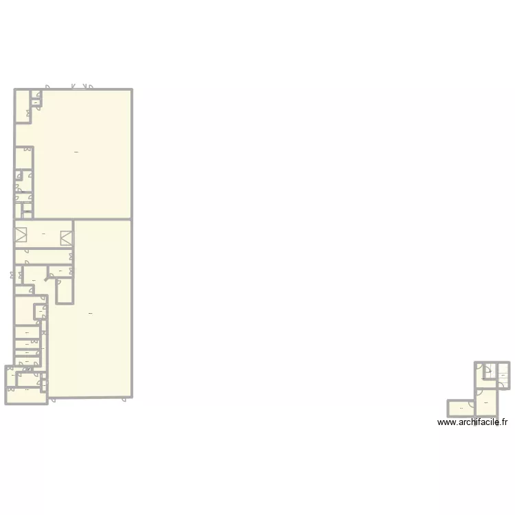 UND. Plan de 23  et 1074 m²
