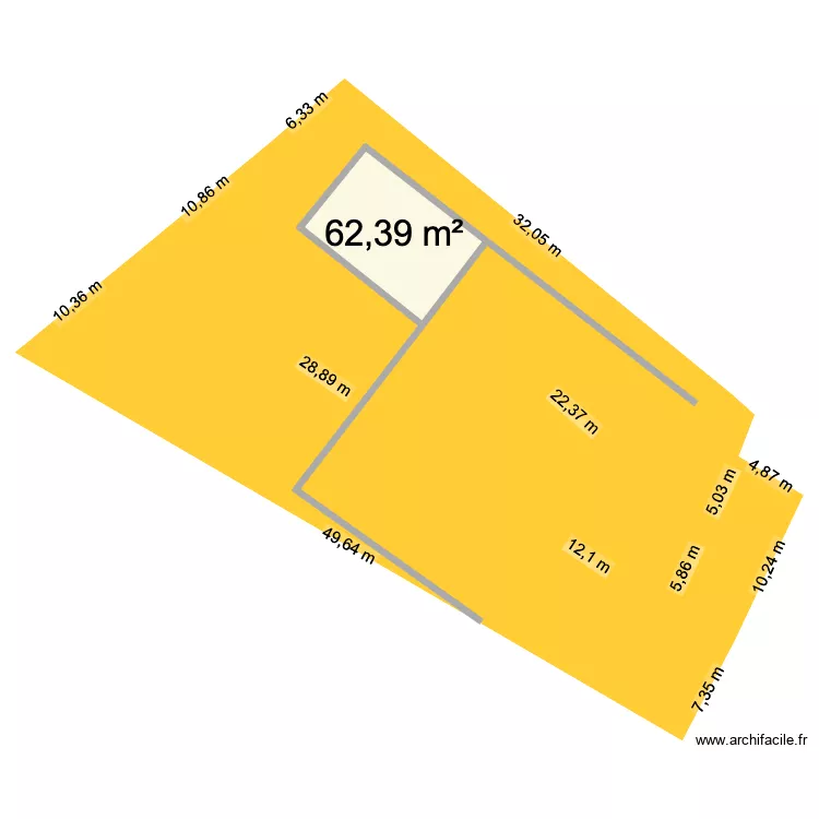 CADASTRE 2. Plan de 1  et 62 m²