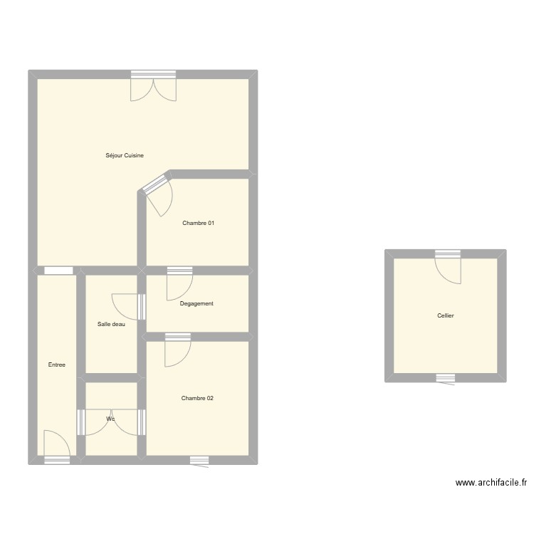 350602474. Plan de 8 pièces et 81 m2