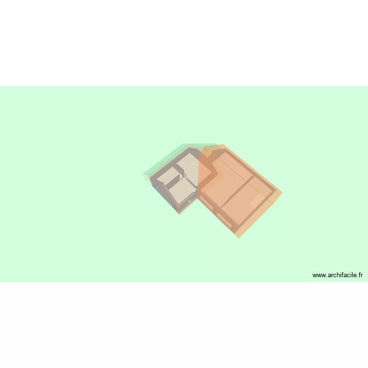 maison m&eacute;d&eacute; avec &eacute;tage +agrandissement. Plan de 