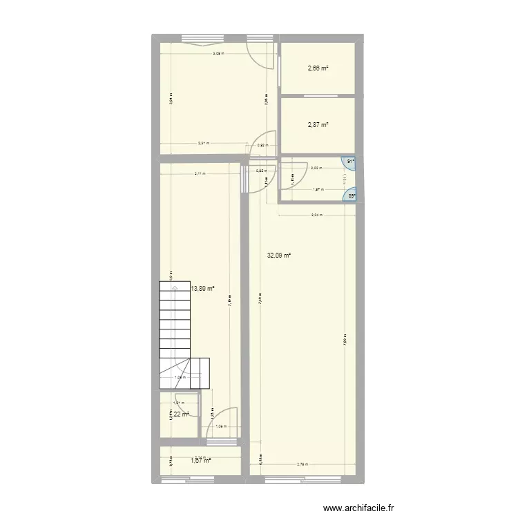 Plan. Plan de 6 Pièces et 54 m²