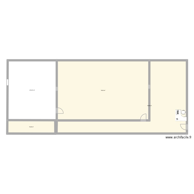 salle de la crau. Plan de 4 pièces et 239 m2
