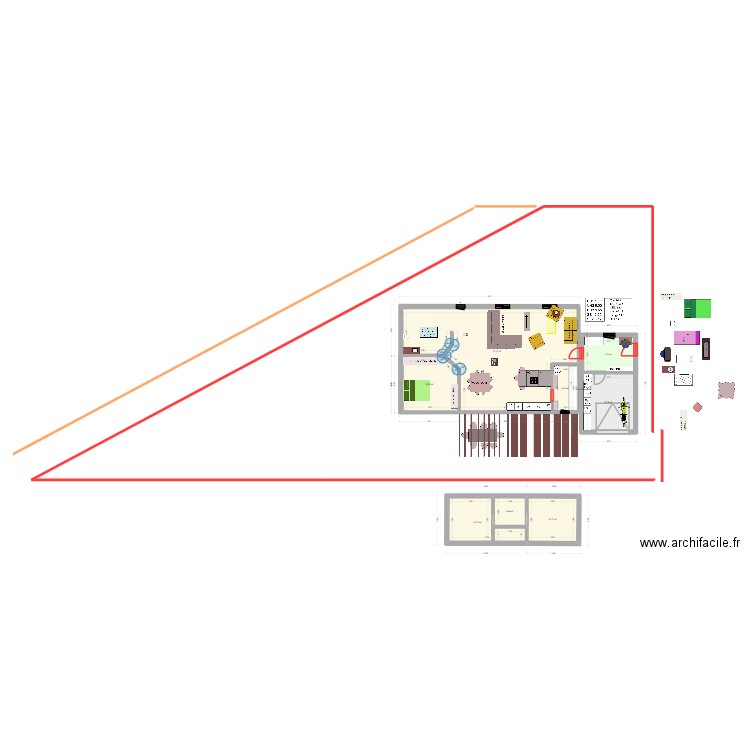 MAISON PP CHATEL v4. Plan de 9 pièces et 150 m2