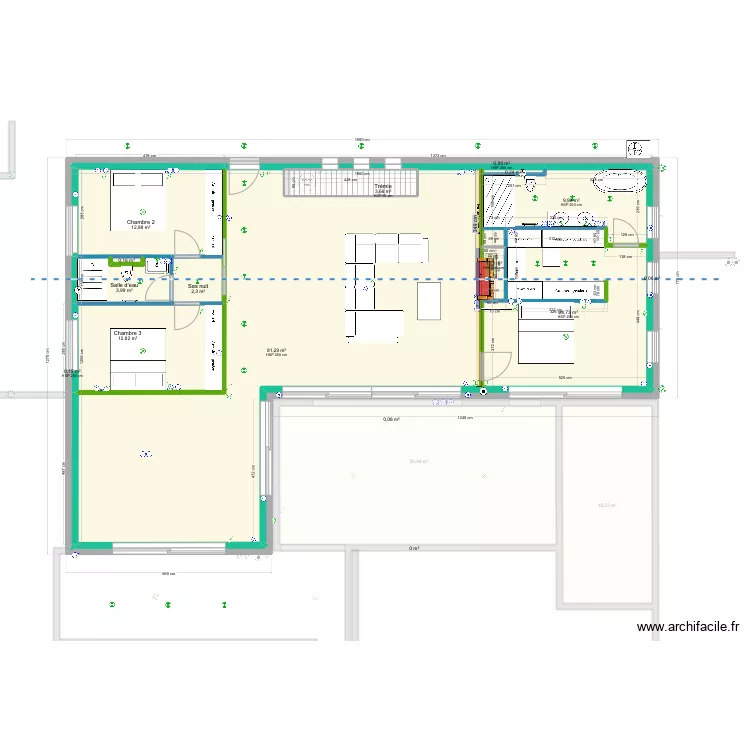 Cloisonnement insert chemin&eacute;e . Plan de 