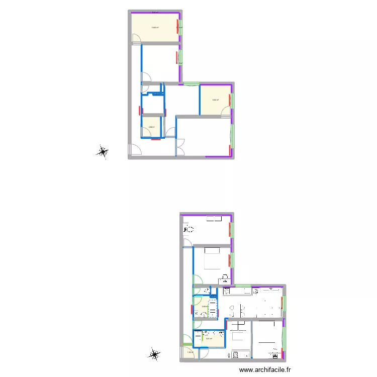 vue en plan existant . Plan de vue en plan existant . Plan de