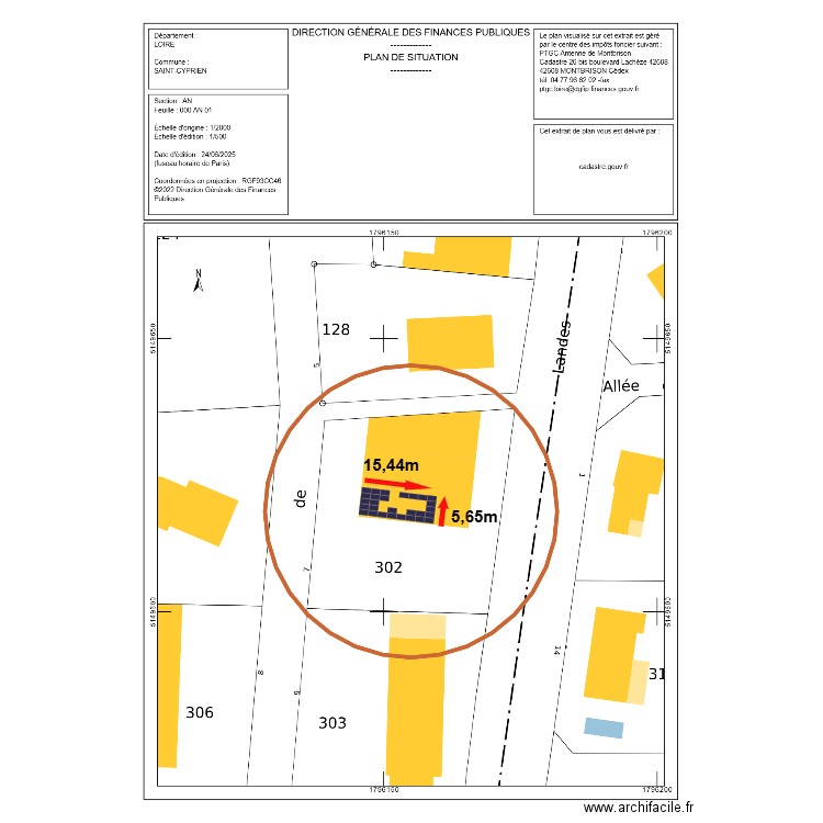 GARAGE LANDES. Plan de 0 pièce et 0 m2