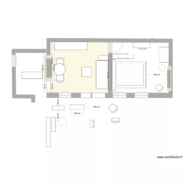 Plan maisonnette Uzes bis. Plan de 