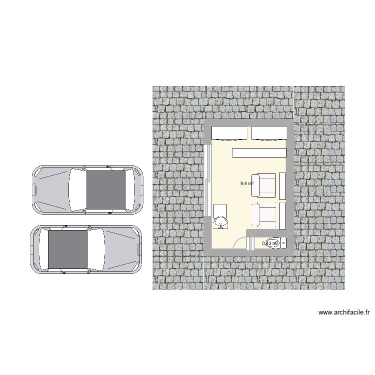 Mon camion de coiffure. Plan de 0 pièce et 0 m2 Mon camion de coiffure. Plan de 0 pièce et 0 m2