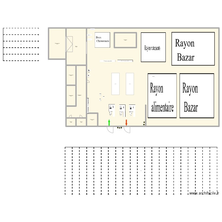 Plan Noz. Plan de 10 pièces et 1612 m2