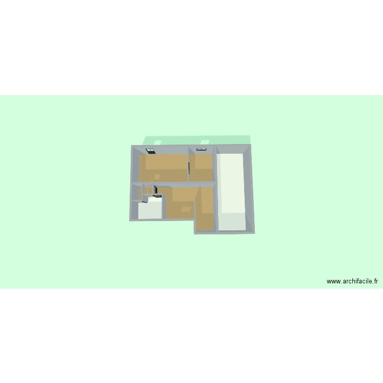 BASE. Plan de 7 pièces et 81 m2