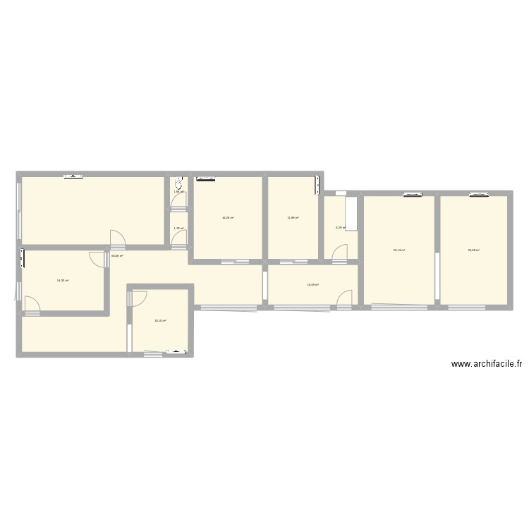 plan local aucamville 2. Plan de 11 pièces et 172 m2