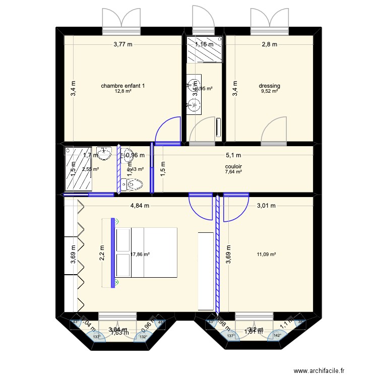 langlade plan actuel rdc. Plan de 10 pièces et 70 m2
