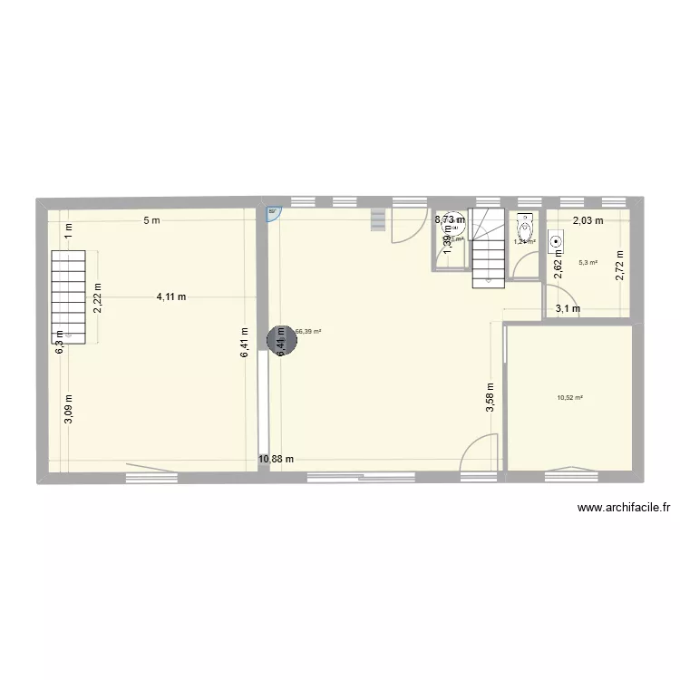 PROJET. Plan de 5  et 94 m²