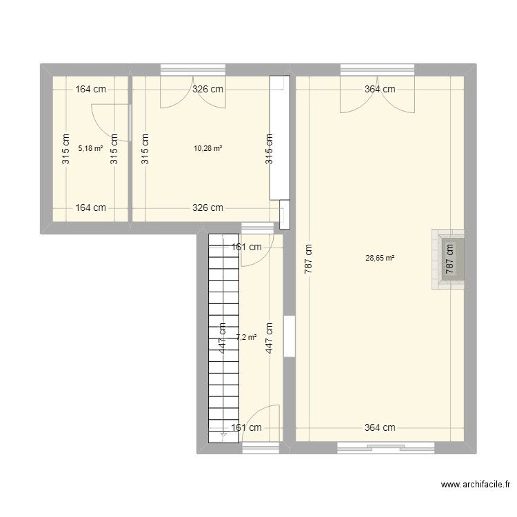 MAISON LAC DE MAINE. Plan de 4 pièces et 51 m2