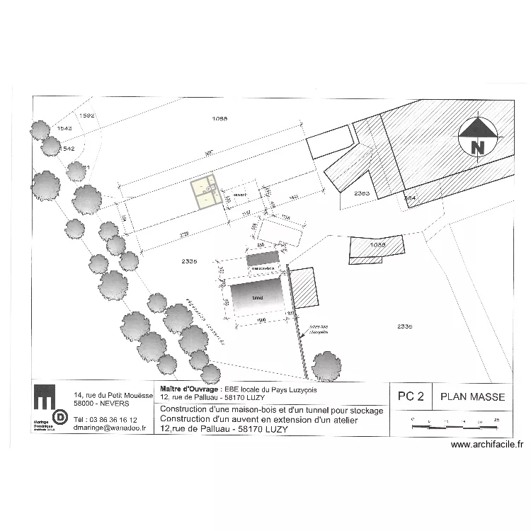 Etage EBE. Plan de 5 pièces et 59 m²