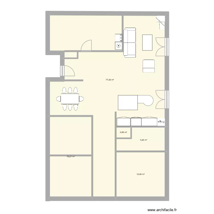 VM  ST JU. Plan de 5 pièces et 116 m²