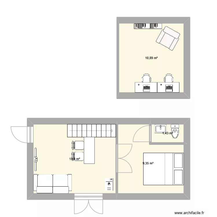 tiny house nico. Plan de 4 pièces et 35 m² tiny house nico. Plan de 4 pièces et 35 m²