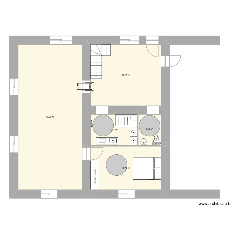 plan cresandey. Plan de 0 pièce et 0 m2