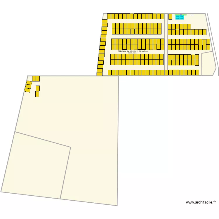 PLAN  camping 2 zone. Plan de 5  et 40914 m²