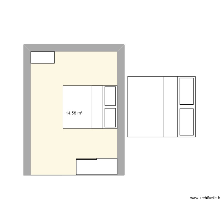 Chambre. Plan de 0 pièce et 0 m2