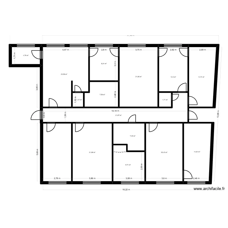 isoard global structures. Plan de 15 pièces et 193 m²
