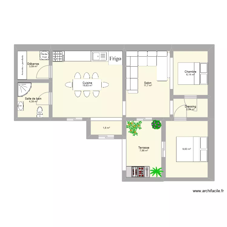 sidi kaouki. Plan de 9 et 66 m² sidi kaouki. Plan de 9 et 66 m²
