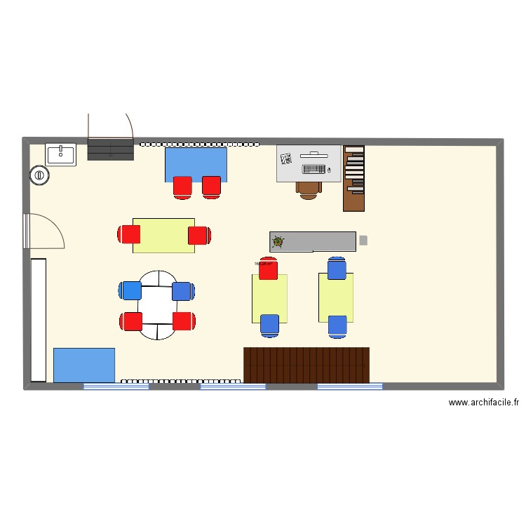 Mat Mat. Plan de 1 pièce et 168 m2