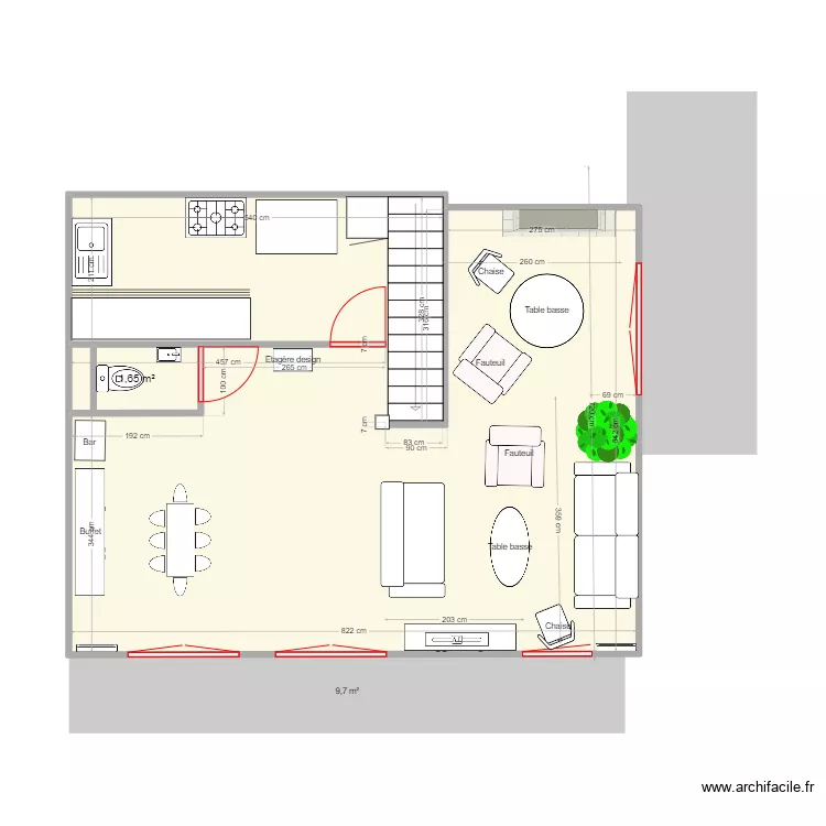 Foch Etage jour. Plan de 