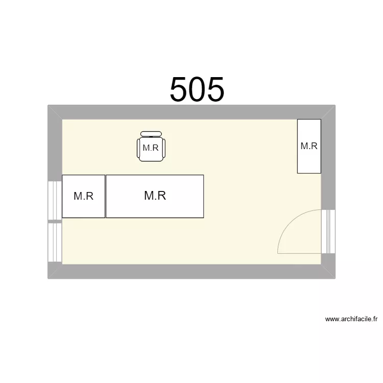 Bureau R 505 - M.ROCCI. Plan de 