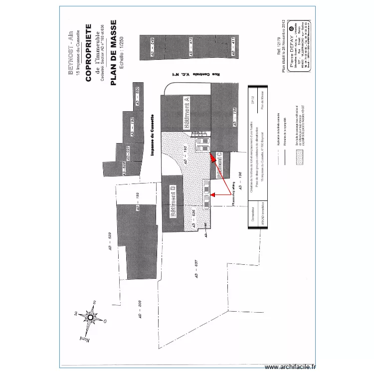 Plan de masse Beynost. Plan de 