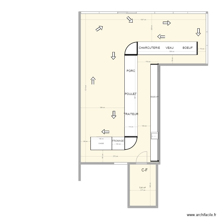 CHEZ GERARD. Plan de 2 pièces et 101 m2