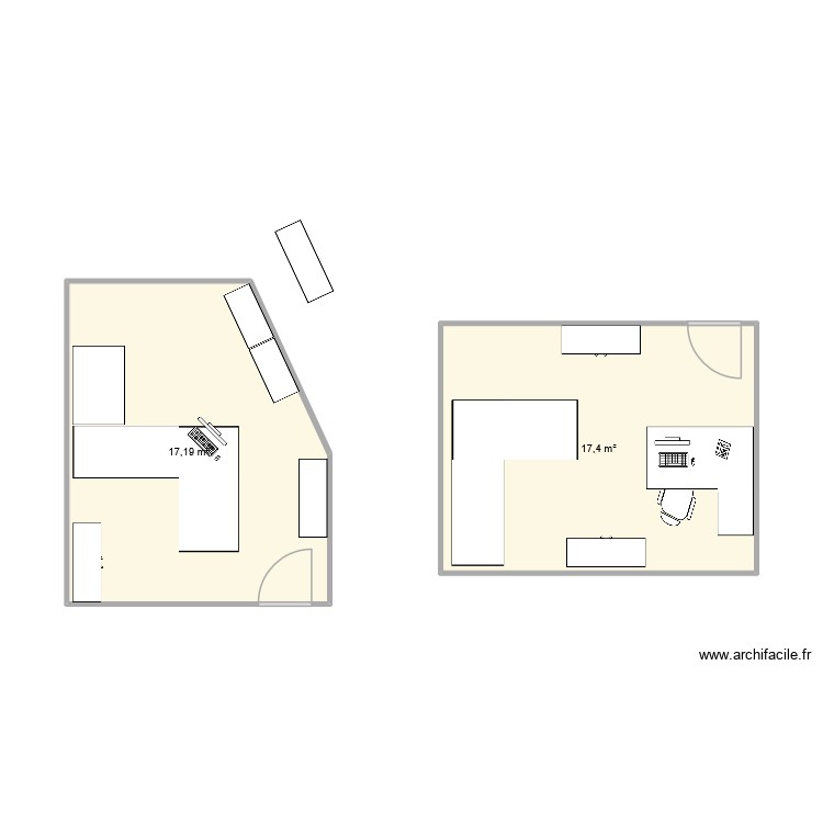 bureau. Plan de 0 pièce et 0 m2