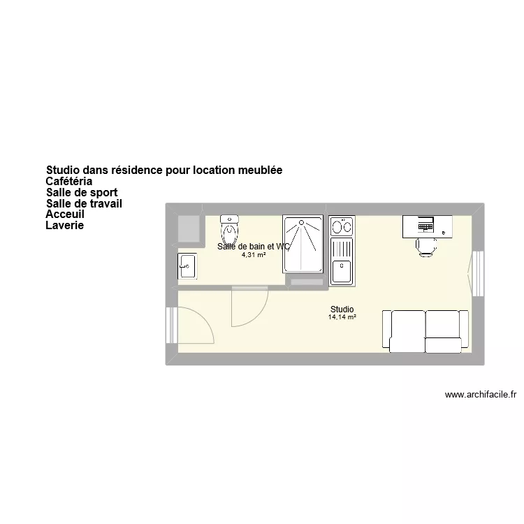 BOUYGUES EDISON Studio. Plan de 